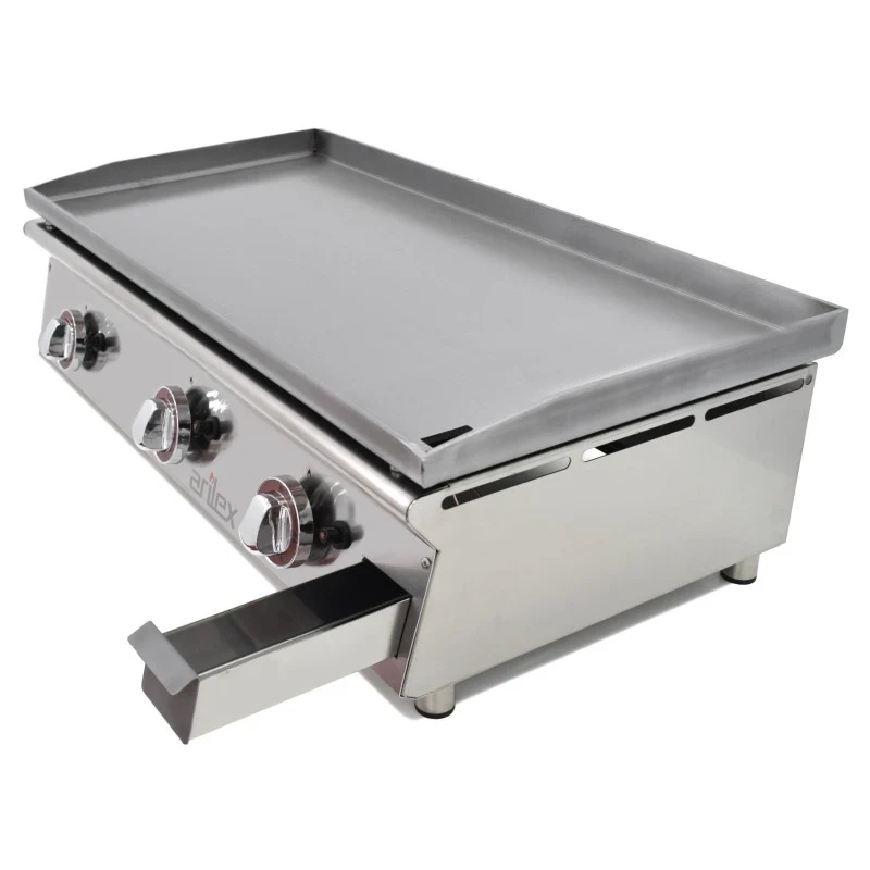 Plancha gaz professionnelle - 3 bruleurs - 80 cm - Arilex