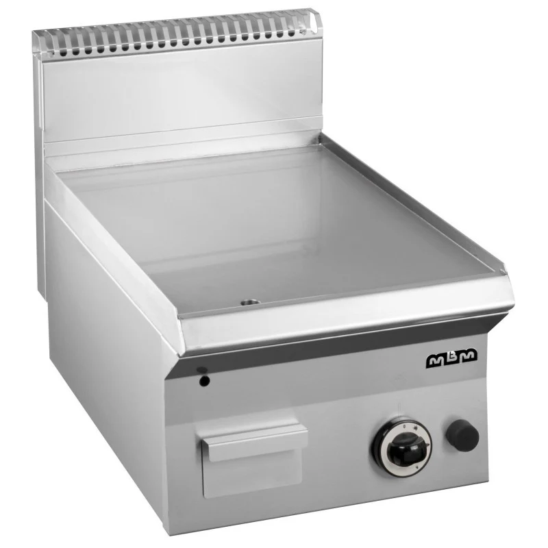 Plancha à gaz - 40 cm - Plaque lisse chrome - Réf GFT465LC - Arilex