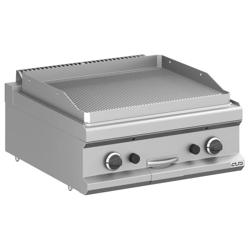 Plancha à gaz - 70 cm - Plaque rainurée - Arilex