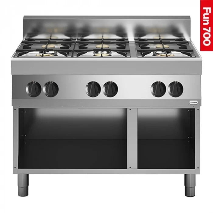 Réchaud 6 zones au gaz - Fourneau gaz sur meuble - Modular