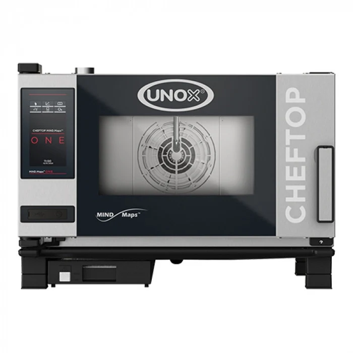 Four Combiné Professionnel Unox ChefTop Mind GN 1/1-One - 3 Niveaux, Écran 7", Nettoyage A