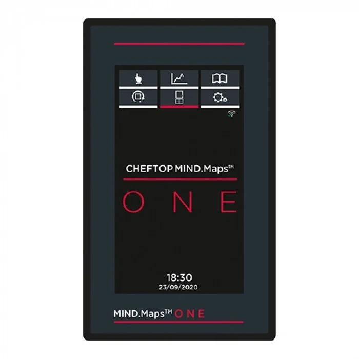 Four Combiné Professionnel Unox ChefTop Mind GN 1/1-One - 3 Niveaux, Écran 7", Nettoyage A