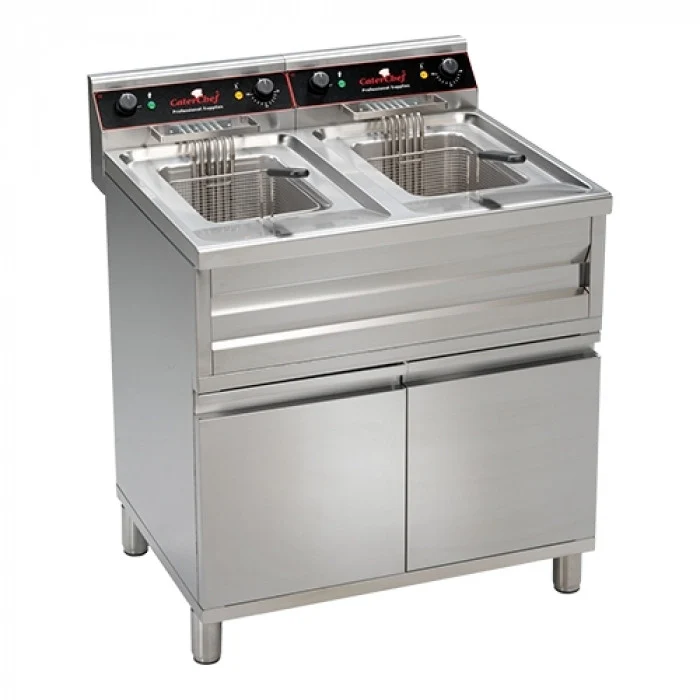 Friteuse sur meuble 12 L+ 12 L - 1 bac - CATERCHEF STAR