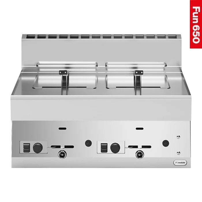 Friteuse 8 + 8 litres - Gaz propane - Fun 650 - 1 bac - MODULAR