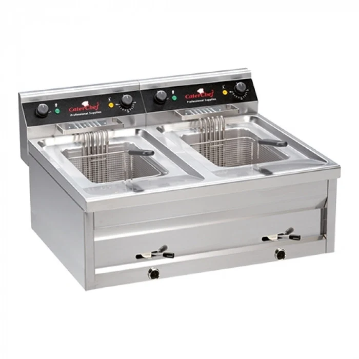 Friteuse de table 12 L + 12 L - 1 bac - CATERCHEF STAR