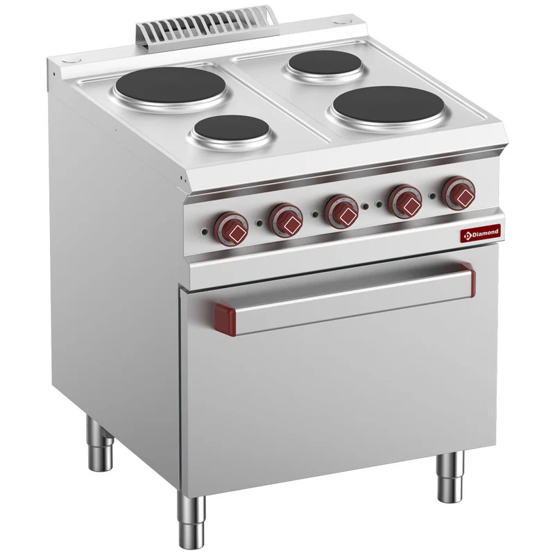 Fourneau électrique 4 plaques - four/grill - Diamond