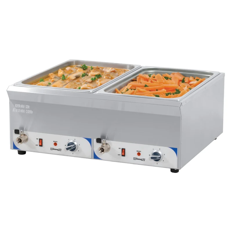 Double bain-marie avec robinet de vidange GN 1/1 - 150 mm