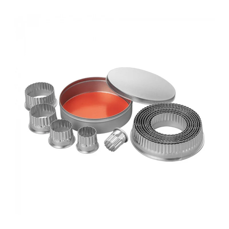 lot de 14 Emporte-pièces cannelé inox - Ustensiles de Pâtisserie - Emga
