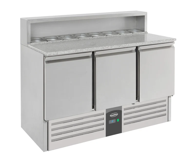 Table de préparation pour pizza 3 portes 1368x700x1090 mm 402 l - Combisteel