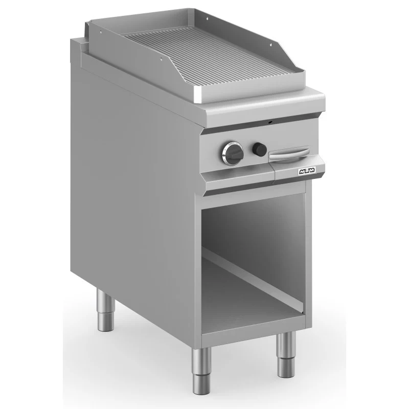 Plancha à gaz - 40 cm - Plaque rainurée - Arilex
