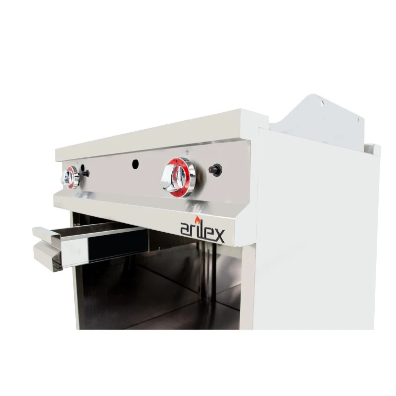 Plancha à gaz - 800x700x900h mm - Acier rectifié - Arilex