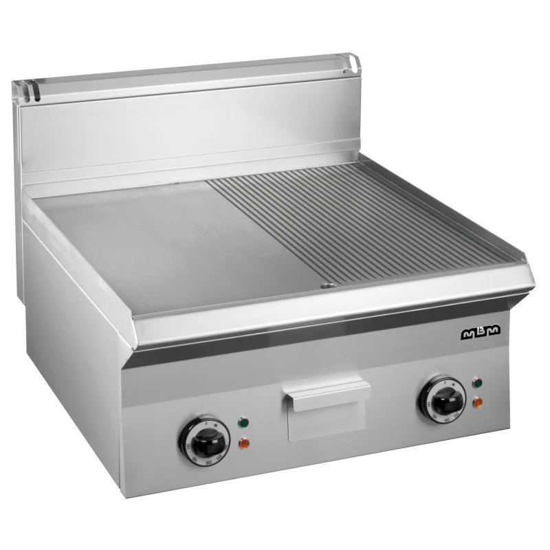 Plancha électrique - 60 cm - Plaque lisse-rainurée - Acier rectifié - EFT665LR SMART 650 - Arilex