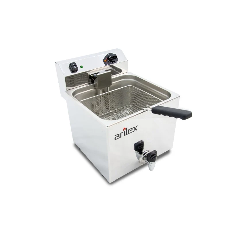 Friteuse électrique - 12L - 4,5 kW - Avec robinet - Monophasée - Arilex