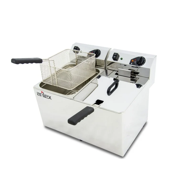 Friteuse électrique - 10+10L - Double cuve - Monophasée - Arilex