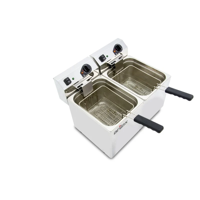 Friteuse électrique - 10+10L - Double cuve - Monophasée - Arilex
