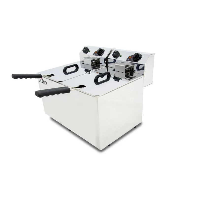 Friteuse électrique - 10+10L - Double cuve - Monophasée - Arilex