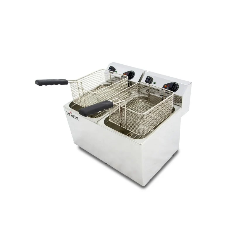 Friteuse électrique - 10+10L - Double cuve - Monophasée - Arilex