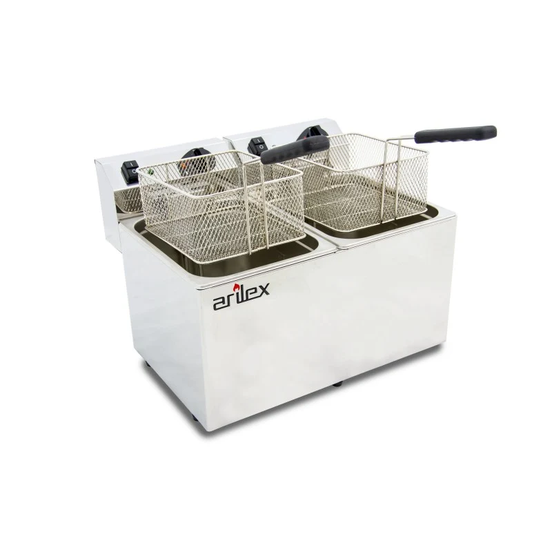 Friteuse électrique - 10+10L - Double cuve - Monophasée - Arilex