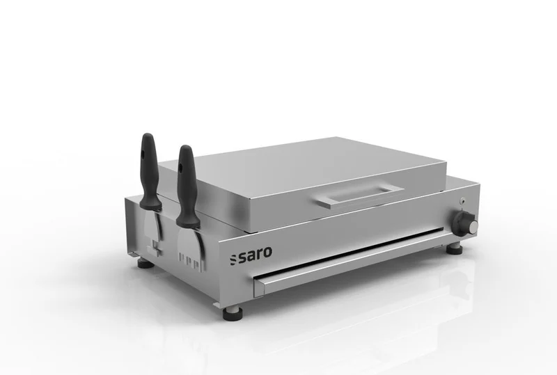 Grill Professionnel - Inox - Température 80-320°C - Barres Chauffées - Nettoyage Facile - 2,2 kW - Saro