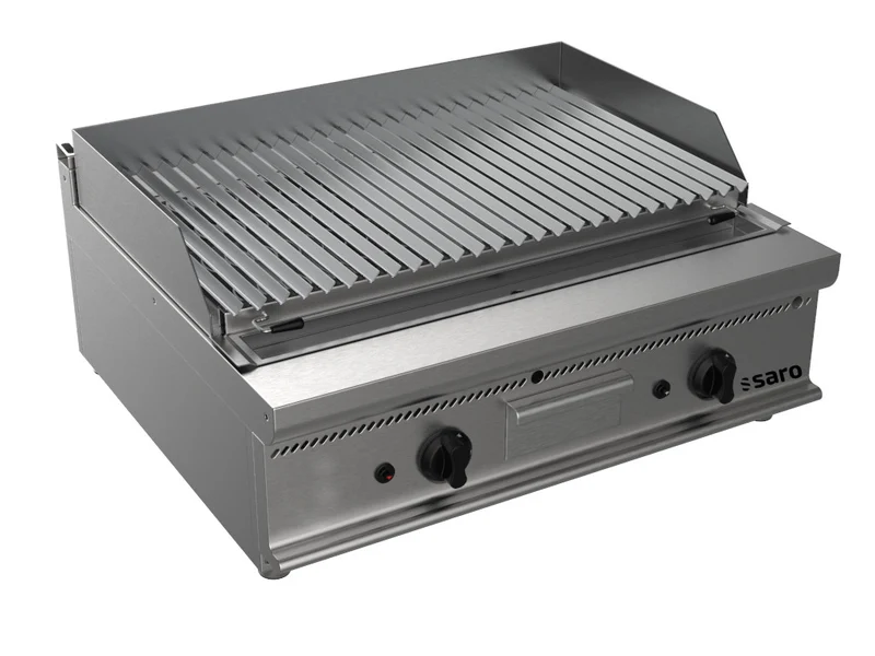 Grill pierre de lave - Gaz - 16 kW - 800mm - E7/BS2BB - Saro