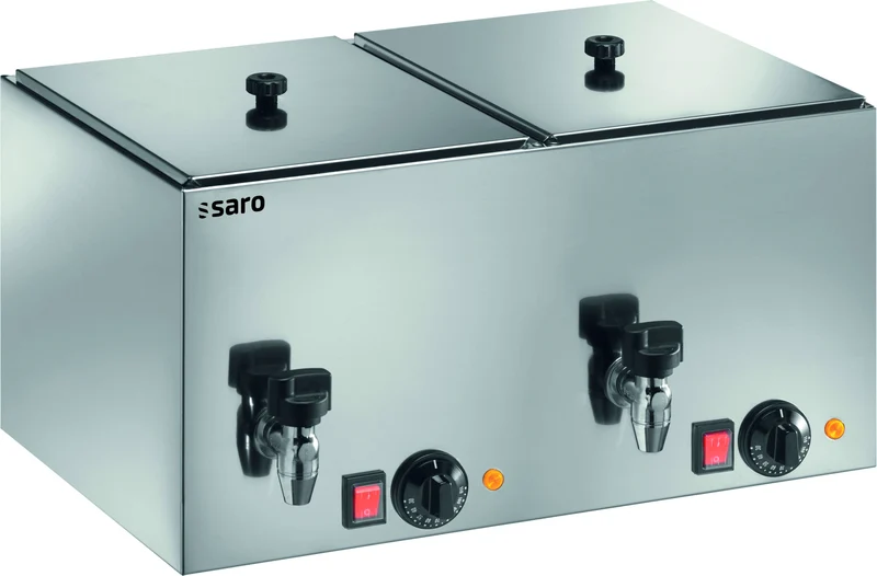 Chauffe-saucisses - Double - Inox - 2kW - Appareil à hot-dog - Saro