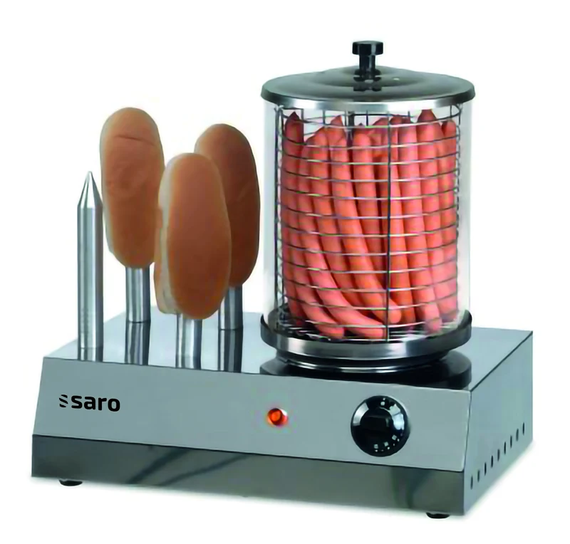 Chauffe hot-dogs - Verre - 4 barres - 1kW - Appareil à hot-dog - Saro