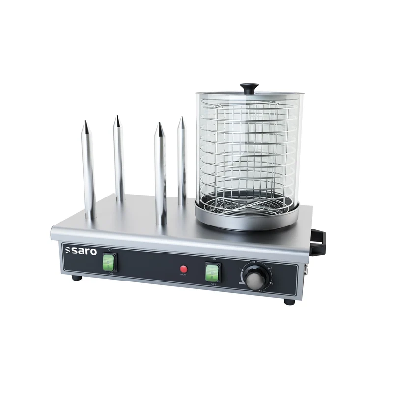 Chauffe hot-dogs - Verre - 4 barres - 0.65kW - Appareil à hot-dog - Saro