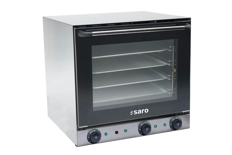Four à Air Chaud - 4 Grilles - 300°C - 2.67 kW - Injection Vapeur - Acier Inoxydable 600x600x580 mm - Saro
