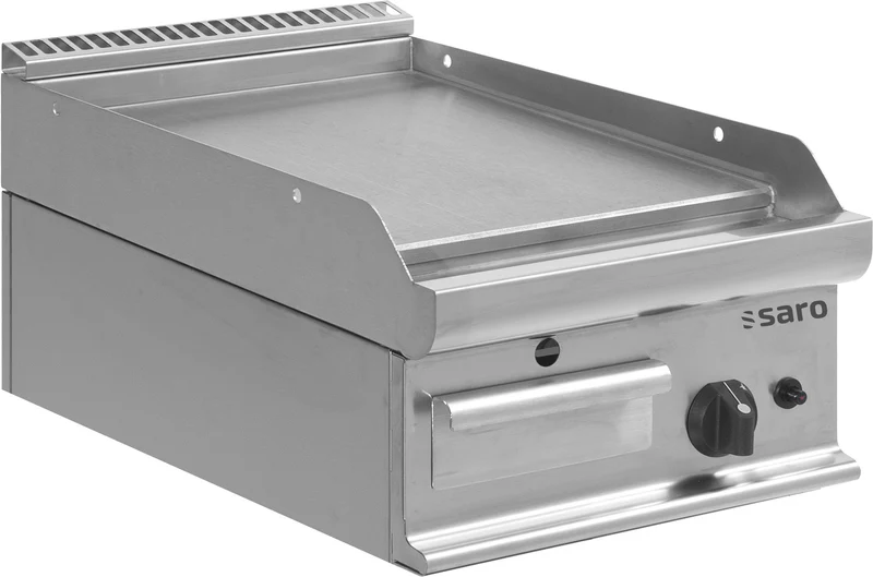 Plancha à Gaz - Table - Plaque Lisse - 395x530 mm - 270°C - 6 kW - E7/KTG1BBL inox - Saro