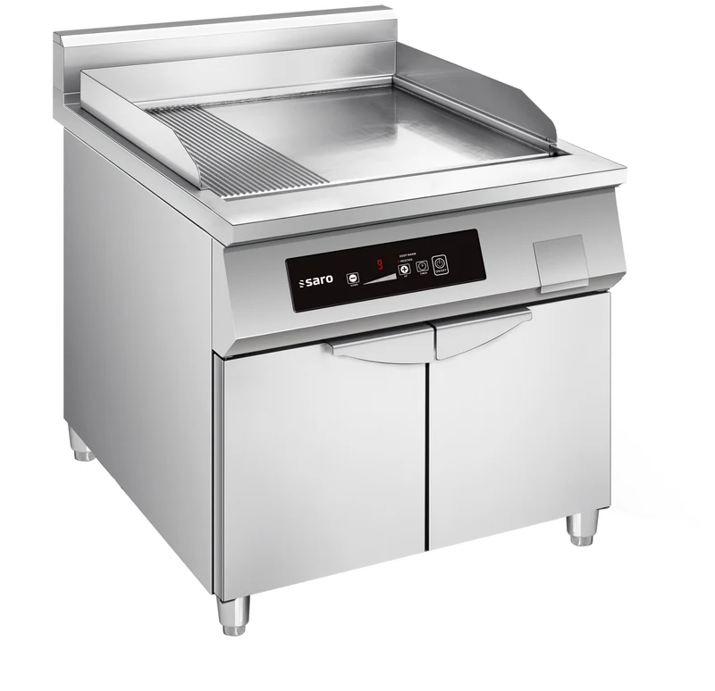 Plancha induction - Plaque mixte - Température 80-300°C - 10 kW - Commande tactile - Saro