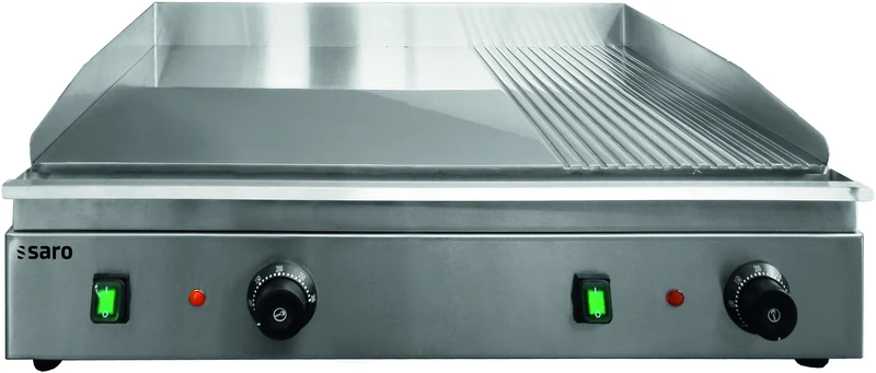 Plancha électrique COMO - Plaque mixte chromée - Température 50/+300°C - 3,5 kW - Saro