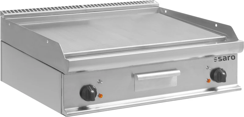 Plancha électrique double - Plaque lisse - Température 100/+270°C - Bac graisse amovible - 10,8 kW - Saro