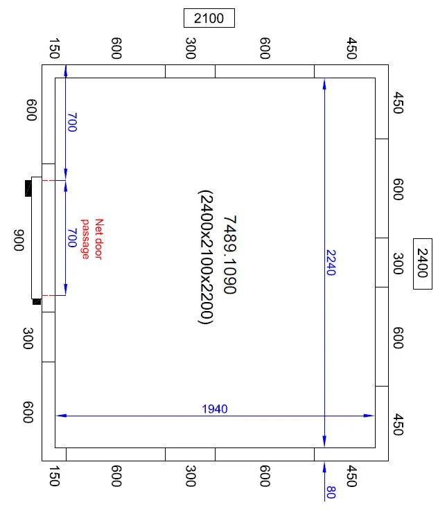 Chambre froide positive/negative 2400x2100x2200 8.9 L - Combisteel