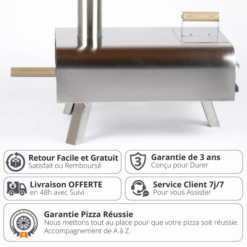 Four à Pizza à Bois d'Extérieur (Pack Complet)