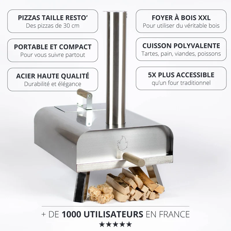 Four à Pizza à Bois d'Extérieur (Pack Complet)