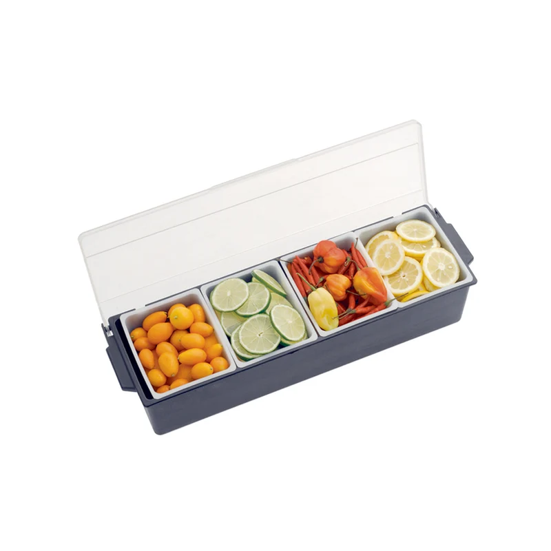 Boîte à épices et aliments ABS 4 compartiments