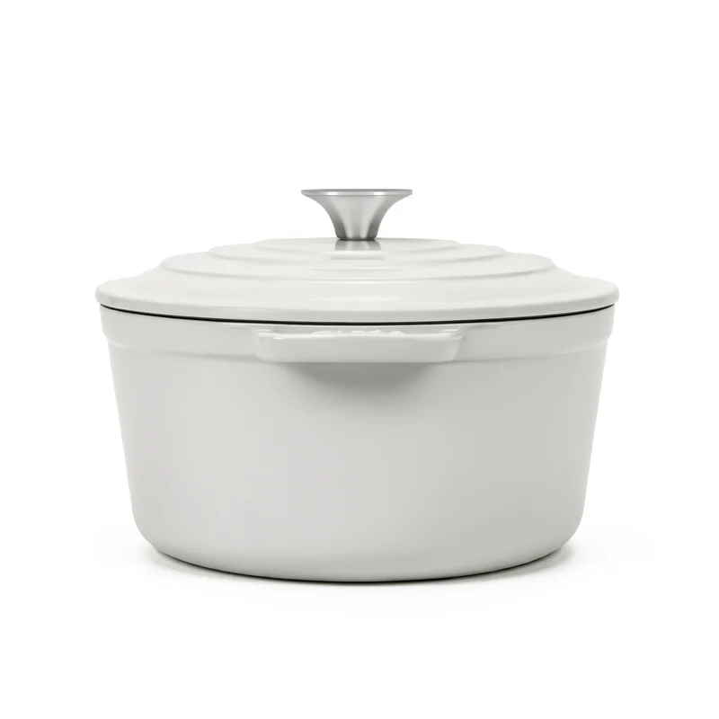 Cocotte en fonte ronde 25cm beige