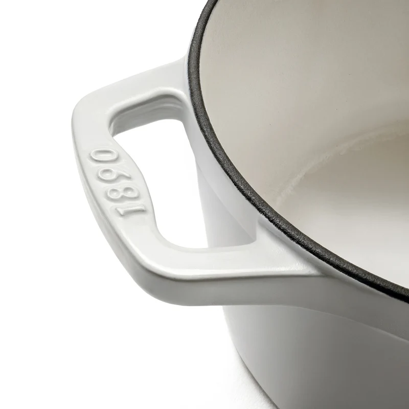 Cocotte en fonte ronde 25cm beige