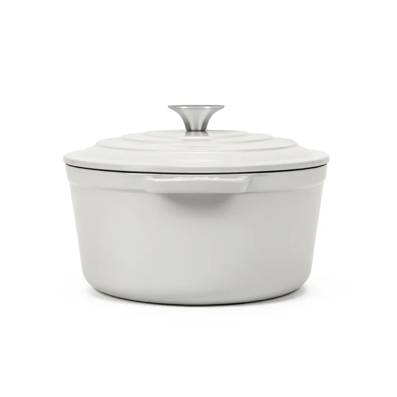 Cocotte en fonte ronde 22cm beige