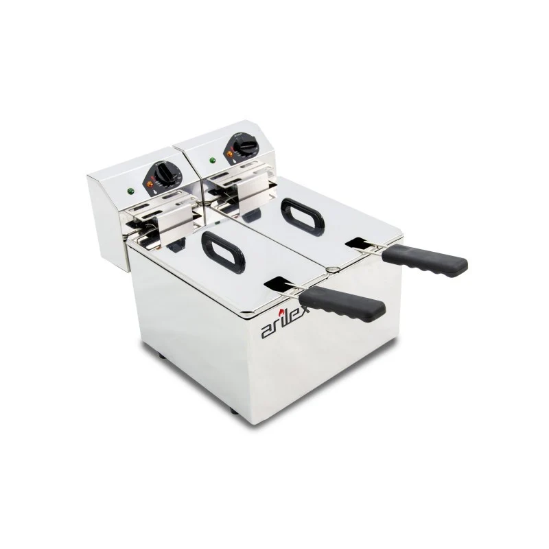 Friteuse électrique - 5 + 5L - Double cuve - Arilex