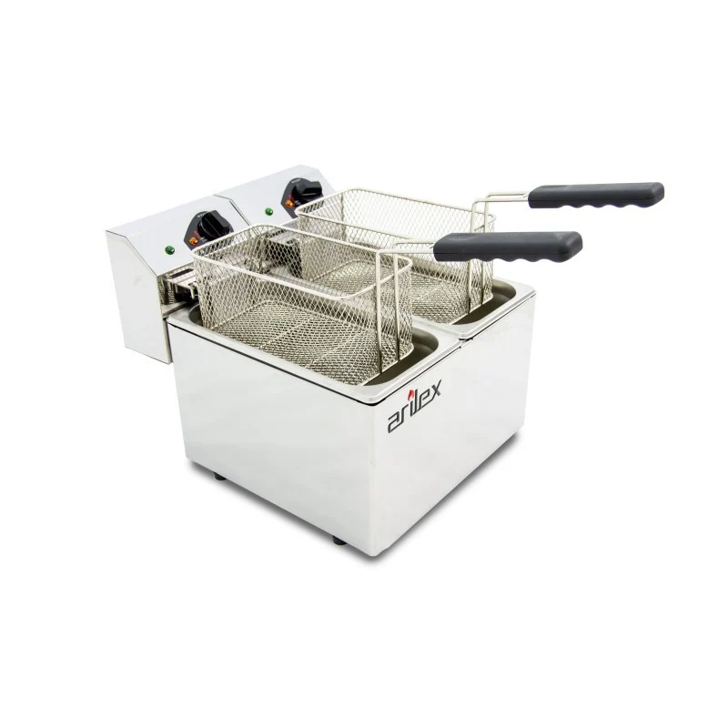 Friteuse électrique - 5 + 5L - Double cuve - Arilex
