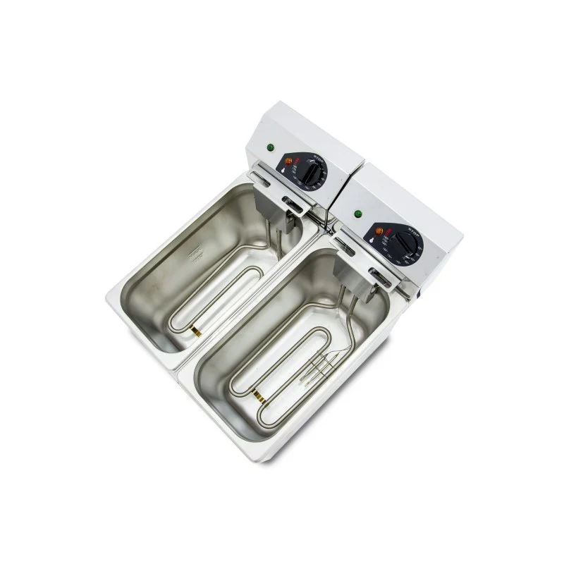 Friteuse électrique - 5 + 5L - Double cuve - Arilex