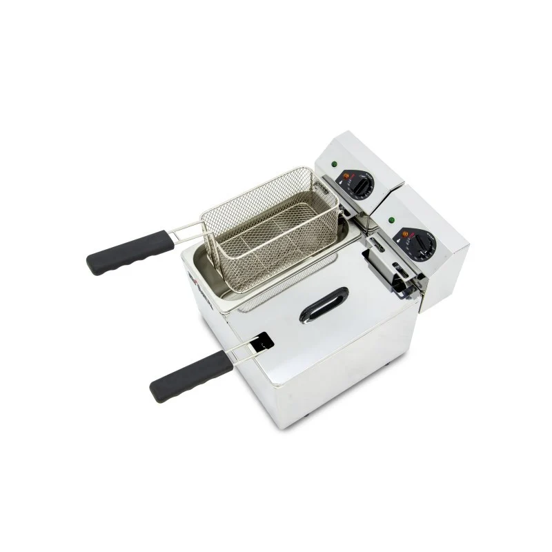 Friteuse électrique - 5 + 5L - Double cuve - Arilex