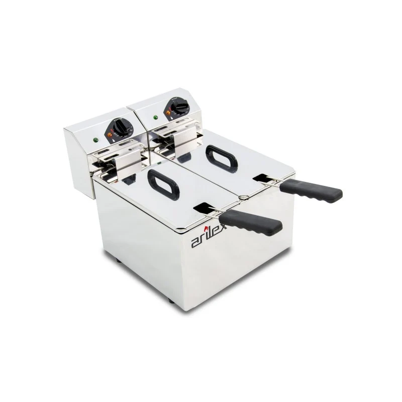Friteuse électrique - 5 + 5L - Double cuve - Arilex
