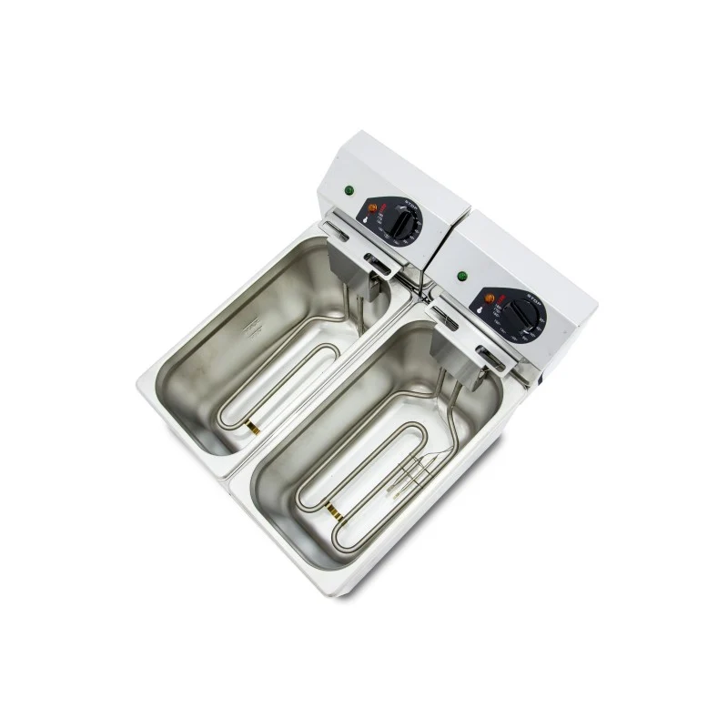 Friteuse électrique - 5 + 5L - Double cuve - Arilex