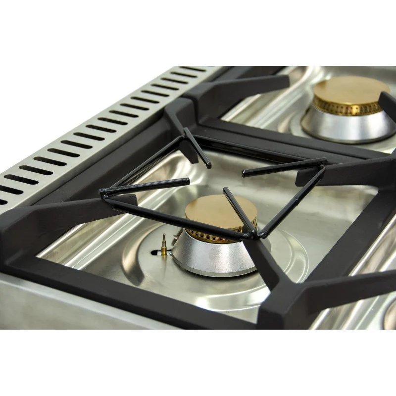 Fourneau à gaz - 6 feux - 3x7,5 + 3x5,5 kW - Arilex
