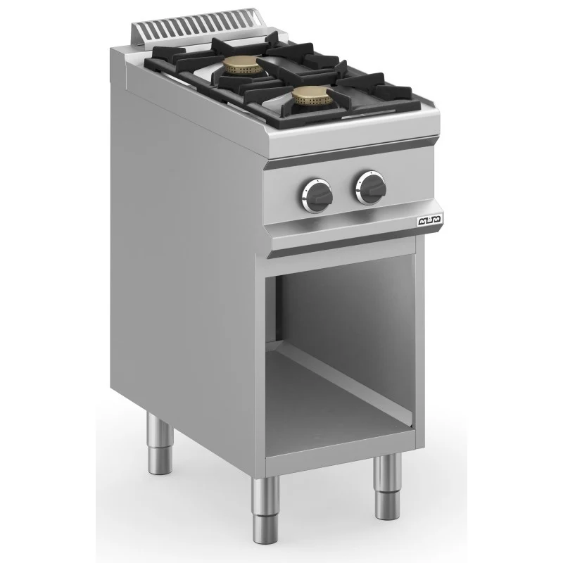Cuisinière à gaz - 2 foyers - 2x5,5 kW - Avec meuble - Arilex