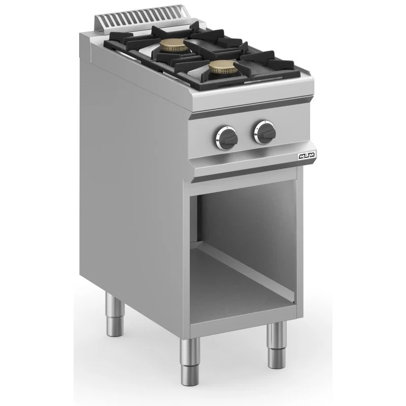 Fourneau à gaz - 2 feux - 2x7 kW - Avec meuble - Arilex