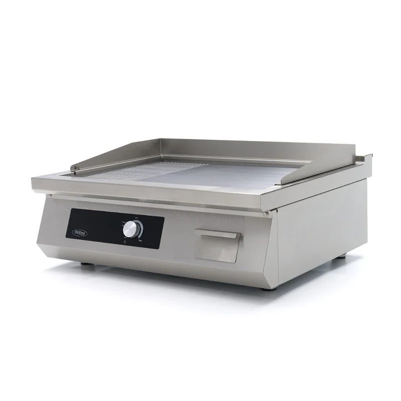 Plancha à induction 700 - lisse et rainurée - 5 000 W - double - Maxima