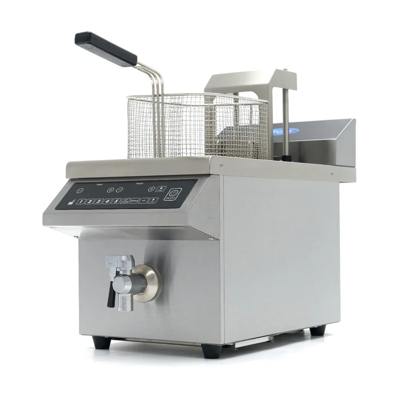 Friteuse - 8 L - 1 panier - induction - système de levage - avec robinet de vidange - Maxima